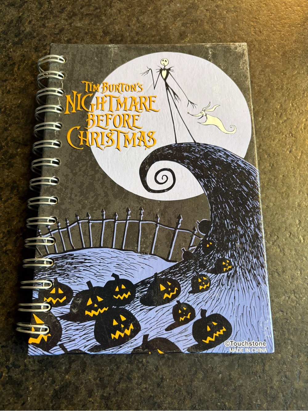 The Nightmare Before Christmas Spiral Notebook - Black & Purple